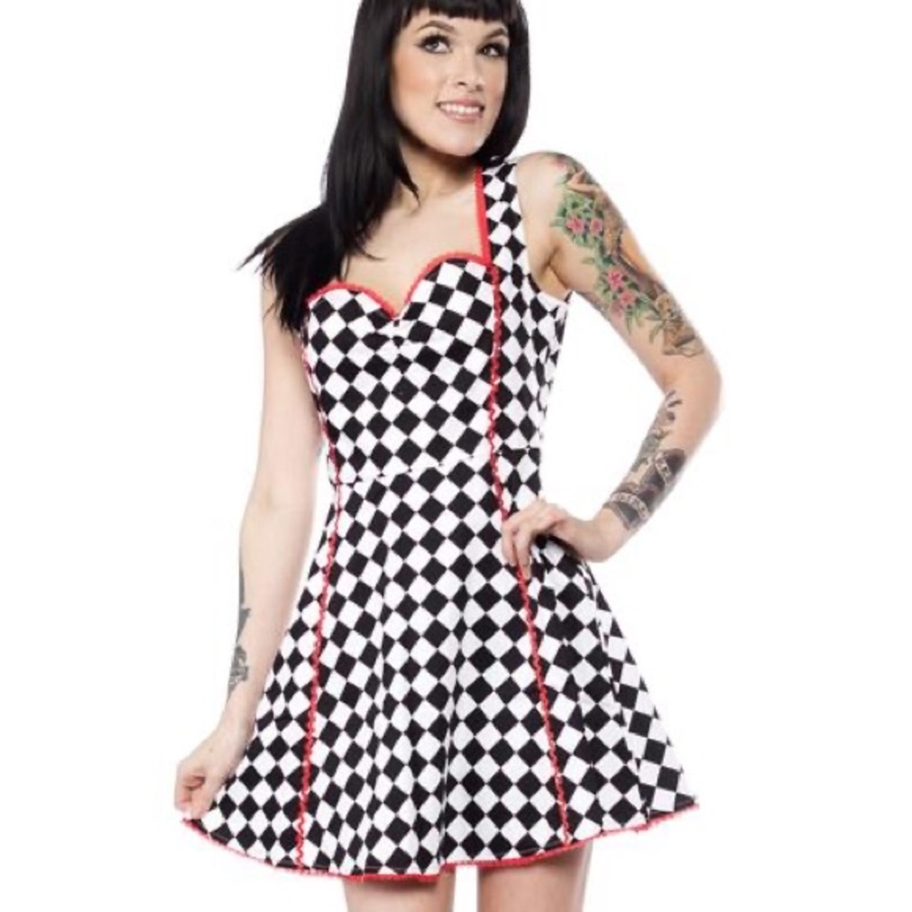 Sourpuss Checkered Frock Dress - size Small